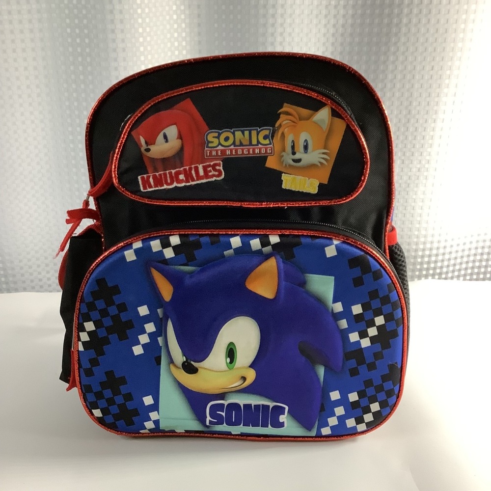 Sonic The Hedgehog 3D Molded Backpack Black & Red